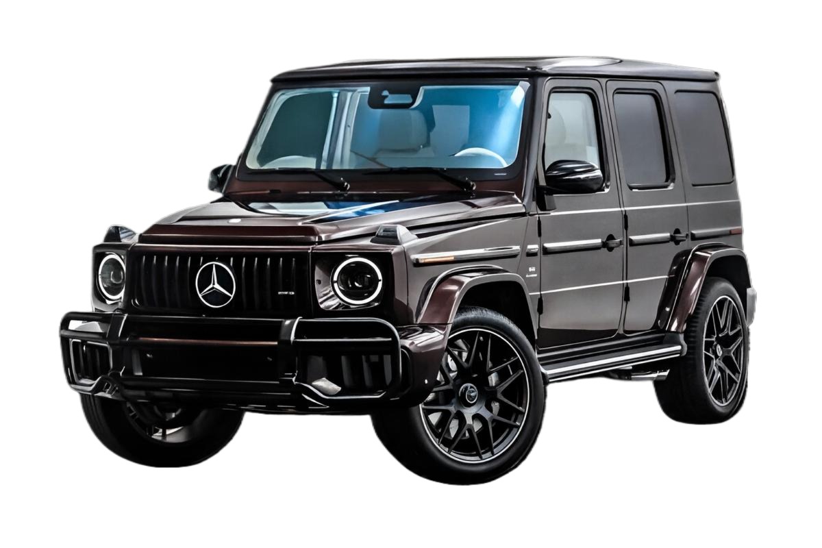 NYC Mercedes-Benz G-Wagon private chauffeur service for hire arriving at a luxury Manhattan event with professional driver