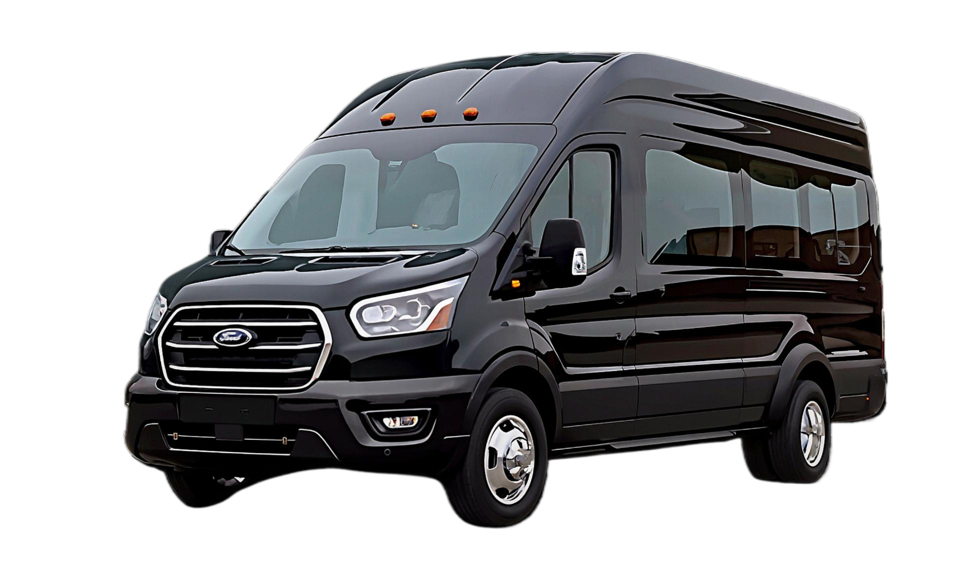 NYC van for hire with private chauffeur providing 14 passenger luxury group transportation in New York City