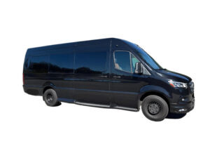 NYC 14-passenger party bus limo van service rental with private chauffeur for hire for group celebrations and events