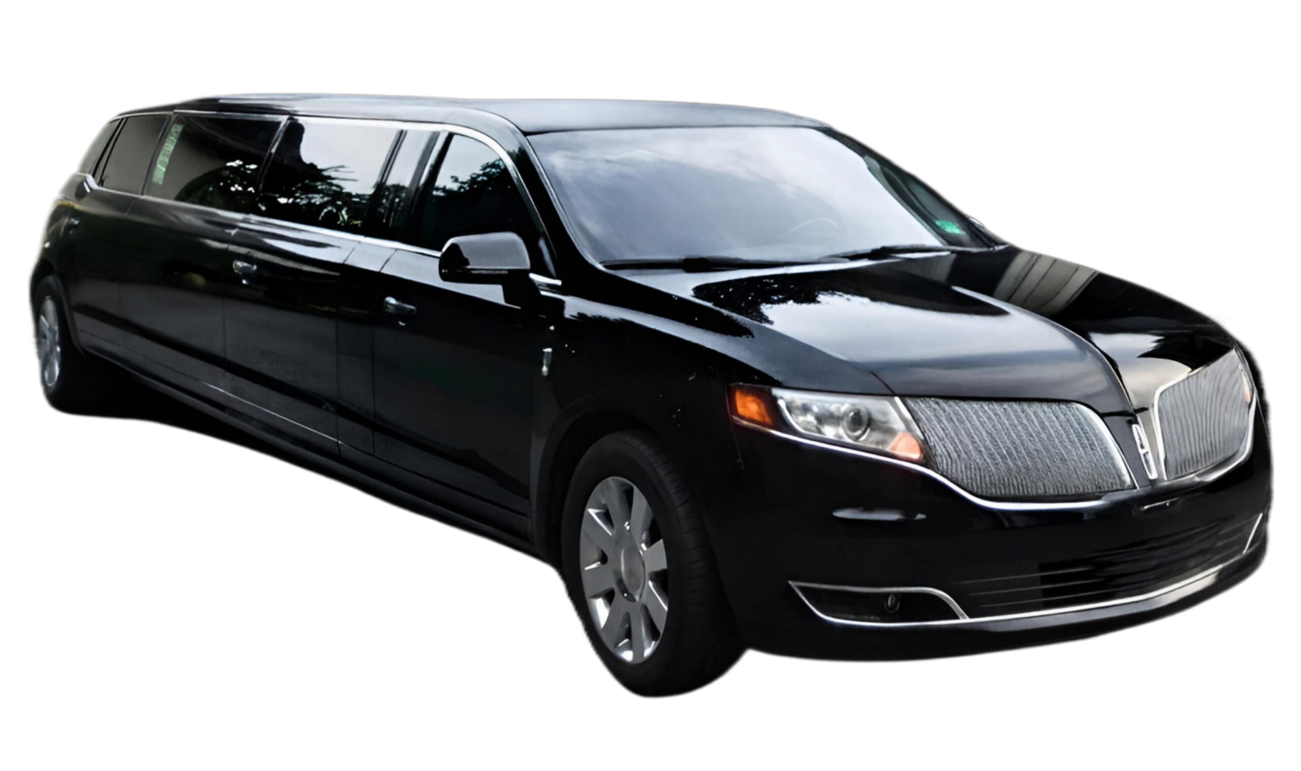 NYC black stretch limo service with private chauffeur for hire to luxury airport transfers and special events