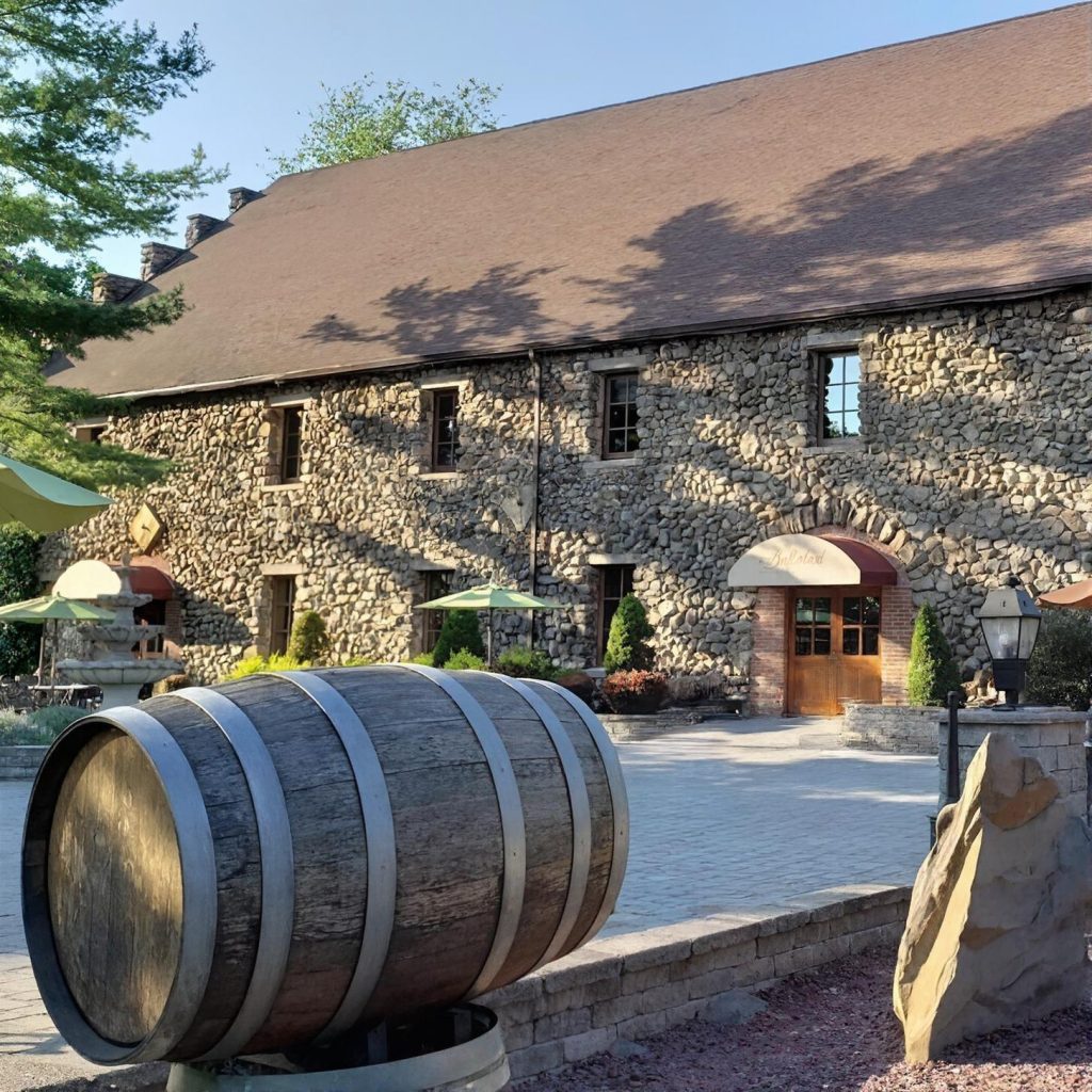 Winery house at Brotherhood Winery in the Hudson Valley during a chauffeured wine tasting tour from New York City.
